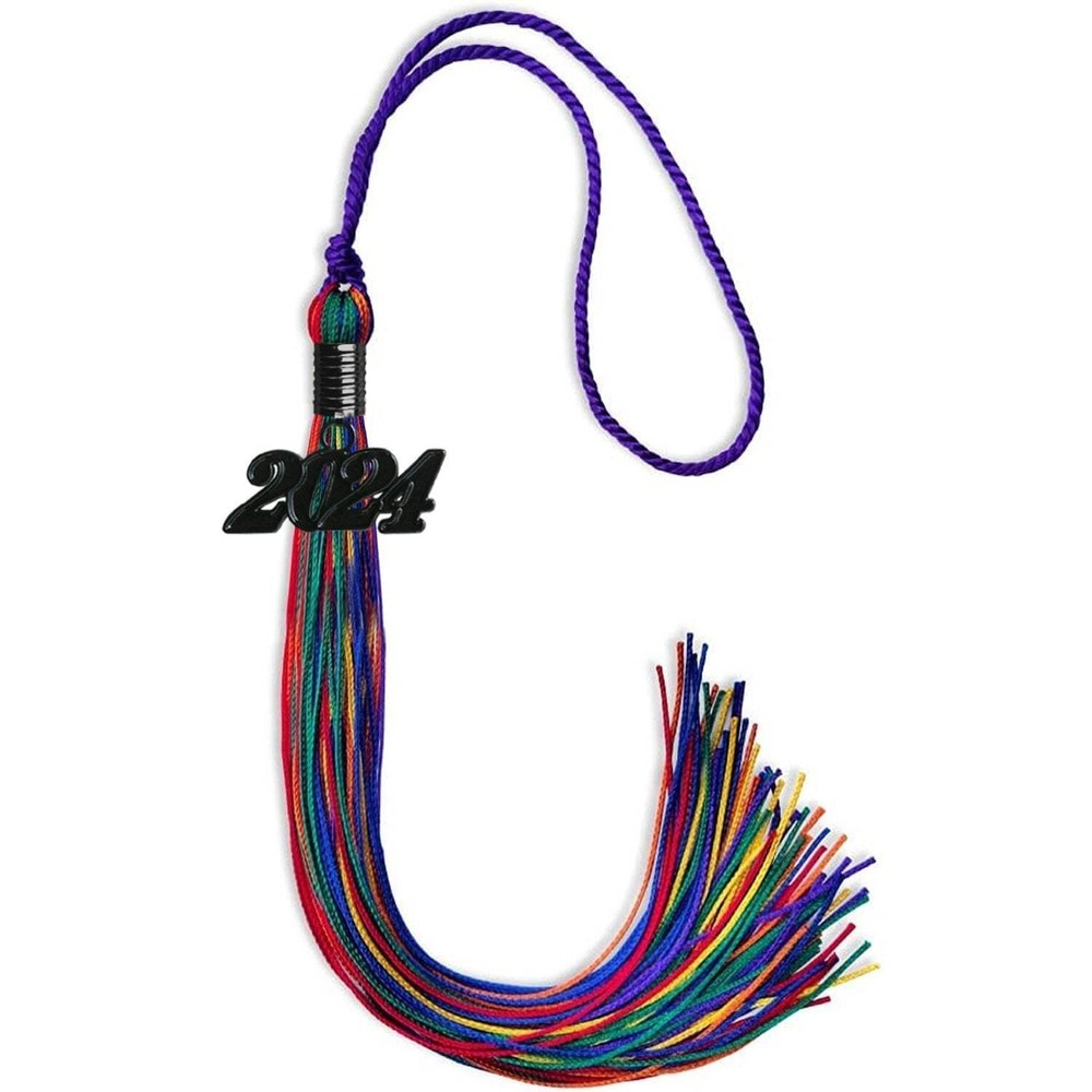 Endea Graduation Rainbow Graduation Tassel With Black Date Drop