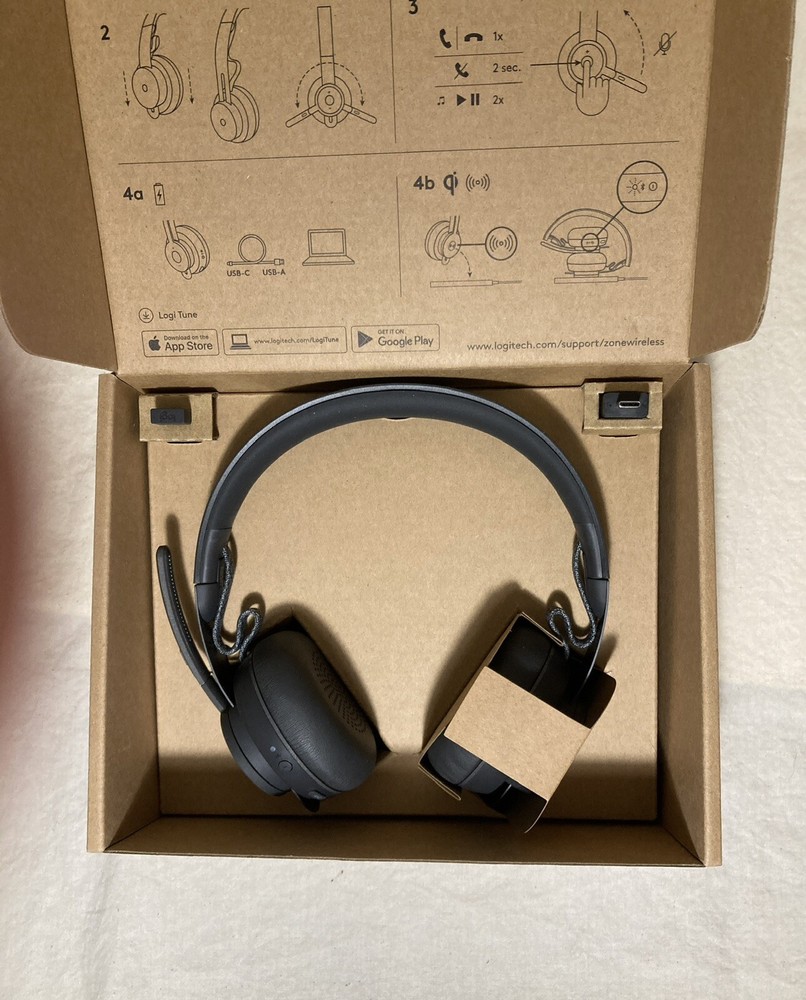 Logitech Zone Wireless Bluetooth Headset Compatible With iPhone & iPad.