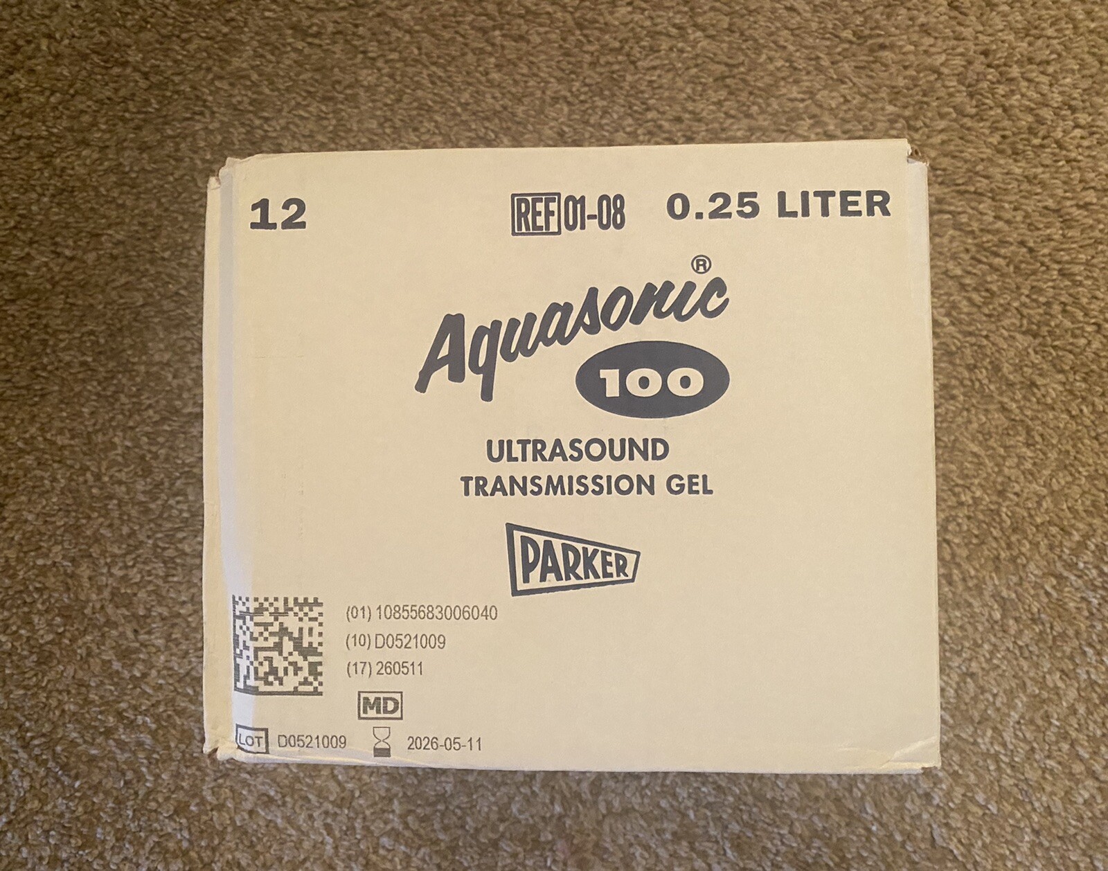 Aquasonic 100 Ultrasound Gel - Parker Laboratories - 8.5 oz Tube - (Pack of 12)