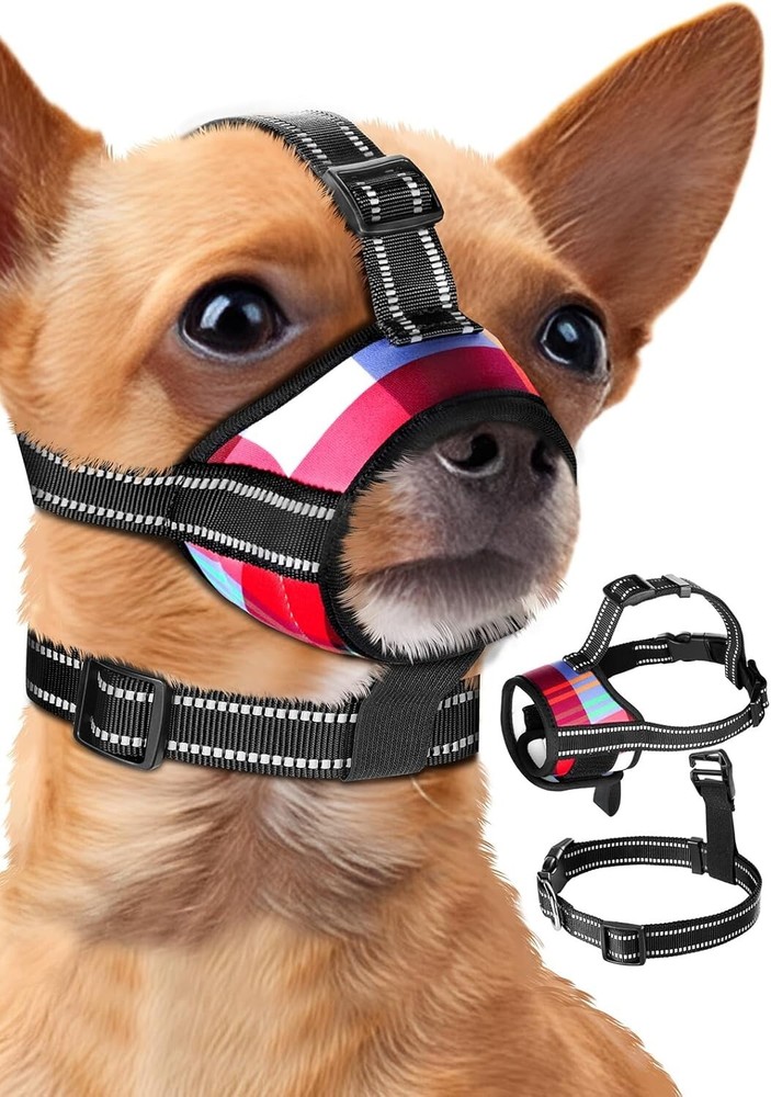 Bistup Extra Small Snout Soft Dog Muzzle w/ Collar 4 Biting, Barking & Chewing