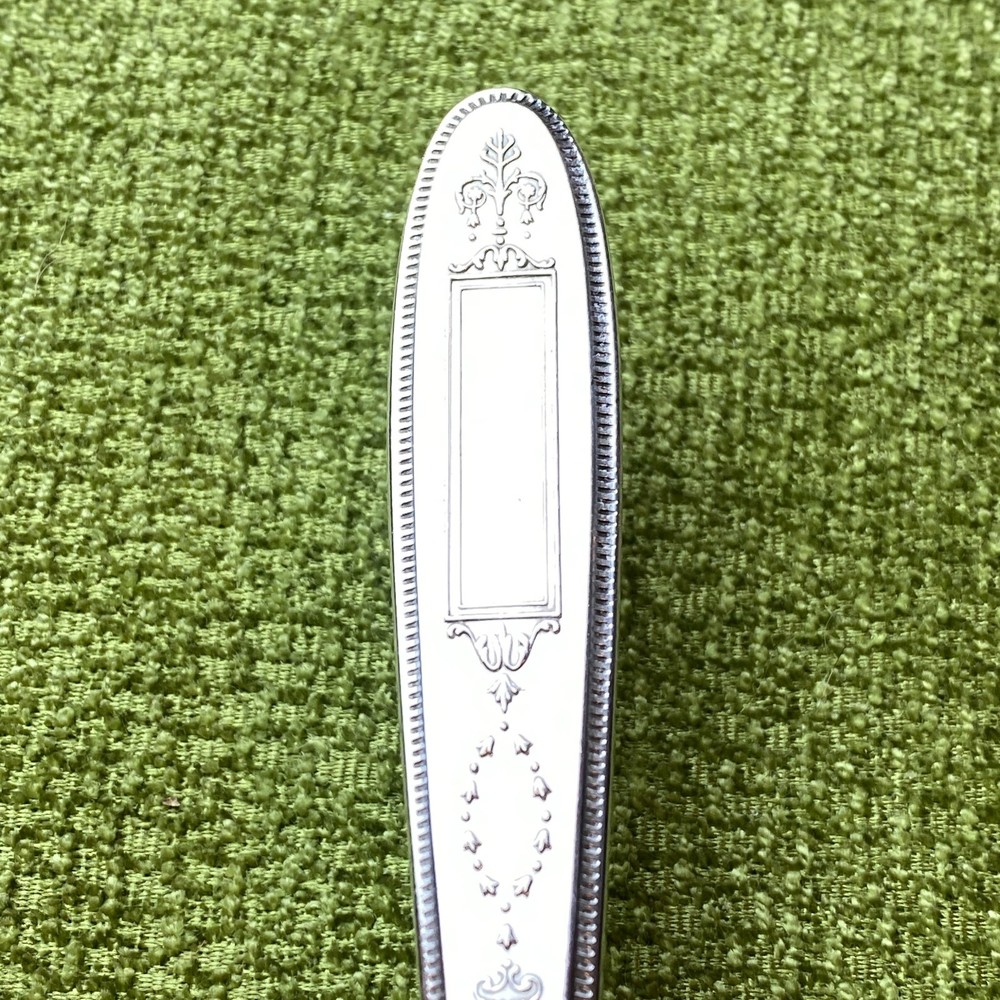 Oneida Silverplate GROSVENOR 1921 Medium Solid Cold Meat SERVING FORK No Mono