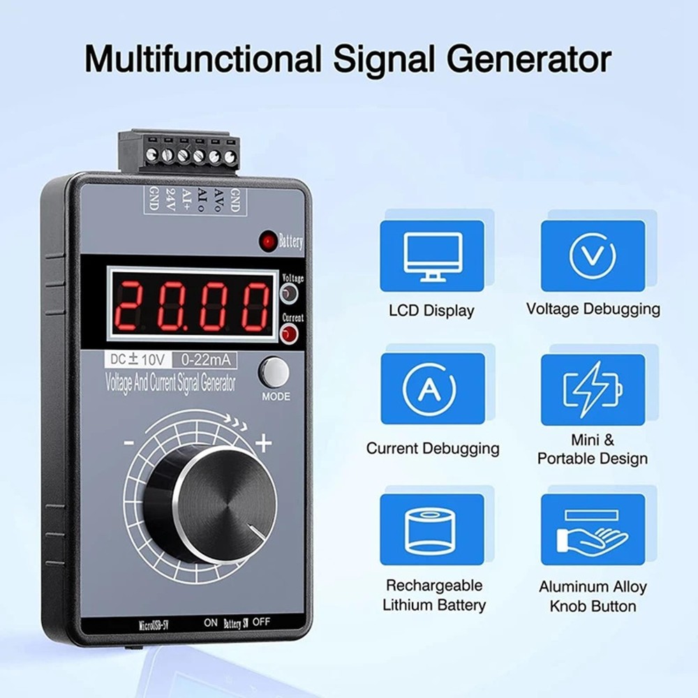 Signal Generator Multifunctional Adjustable Portable Debugging 0-20MA 4-20MA