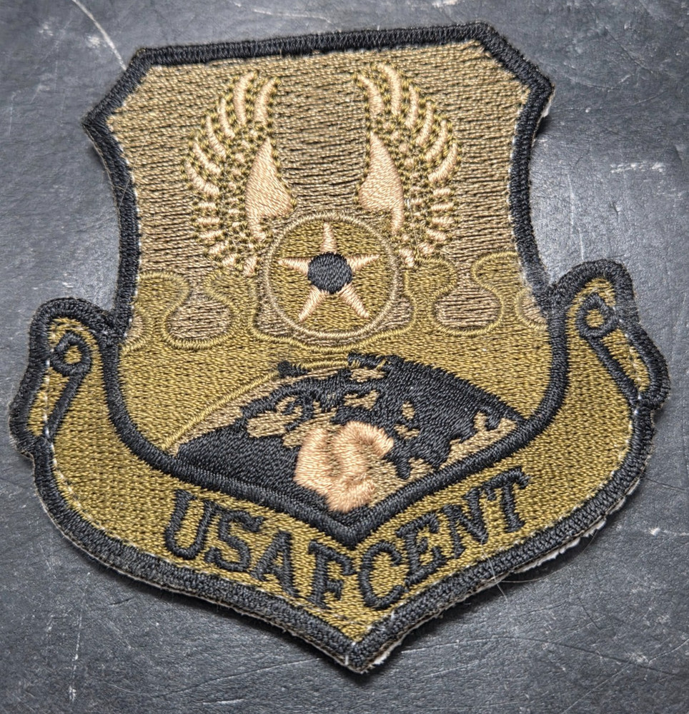 US Air Force USAF Central Command USAFCENT OCP Patch w/ Hook & Fastener Olive