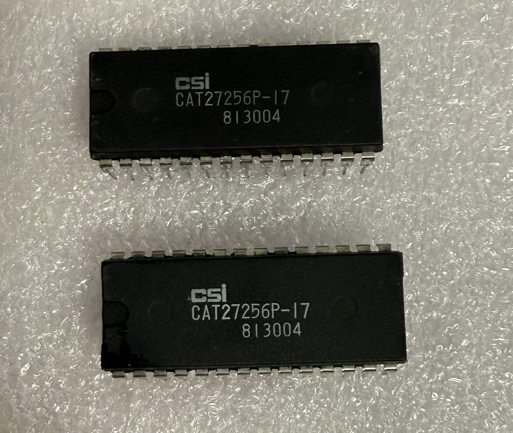 2ea CSI CAT 27256P-17 EEPROM, DIP-28