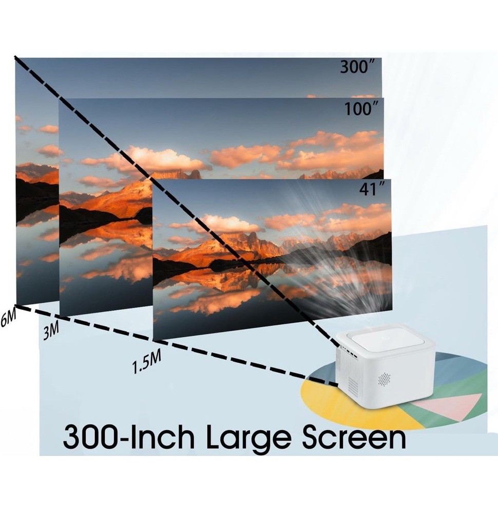 Hasatek 800 ANSI Bluetooth Projector, New