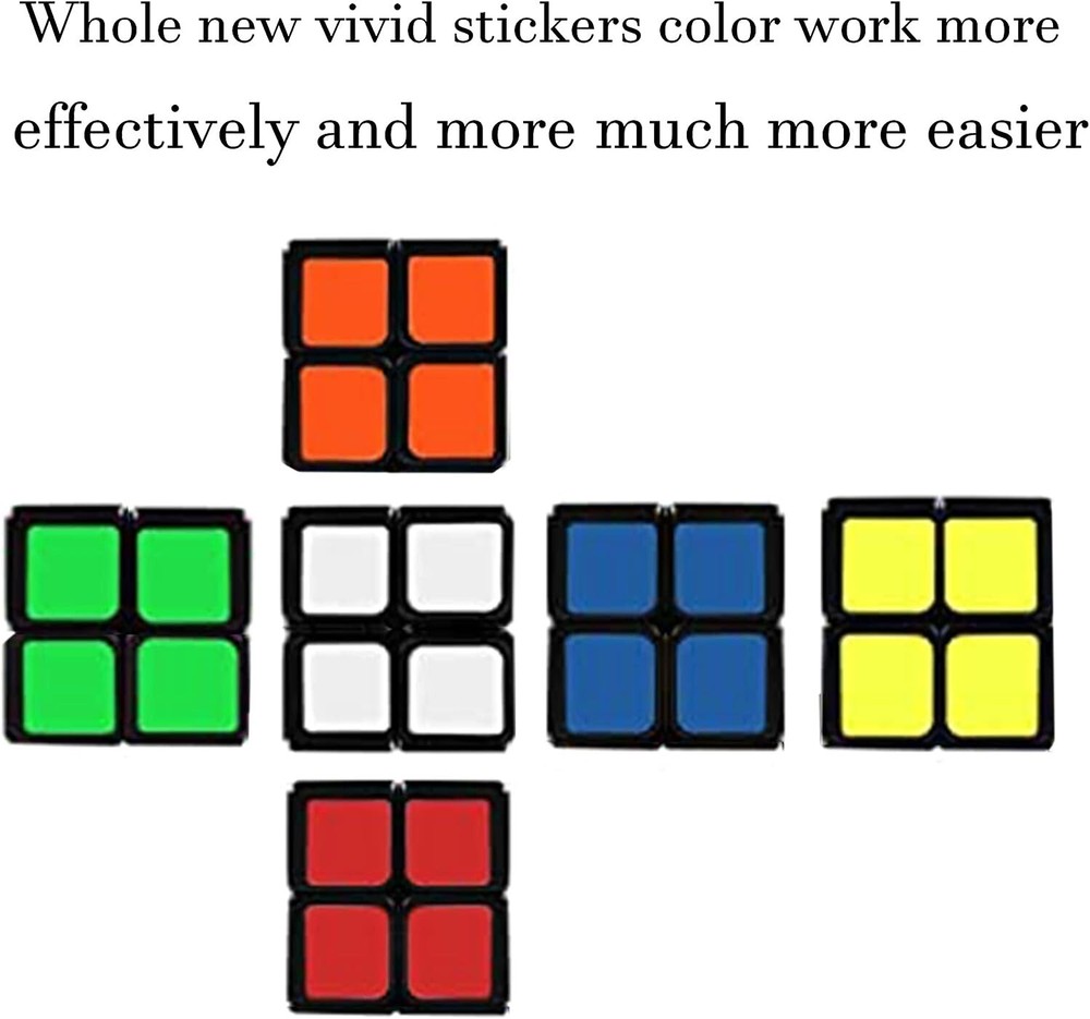 2 Pack of Classic Magic Cube 2x2 Smart Speed Cube Educational Game Brain Teaser