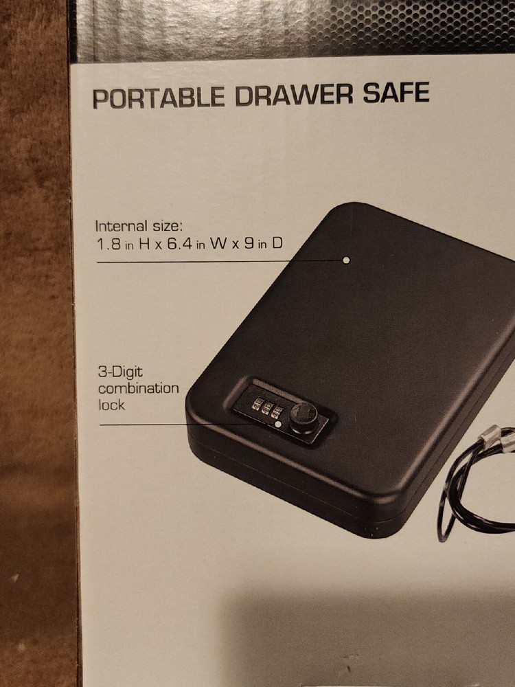DEFIANT Portable Drawer Safe: COMBINATION LOCK