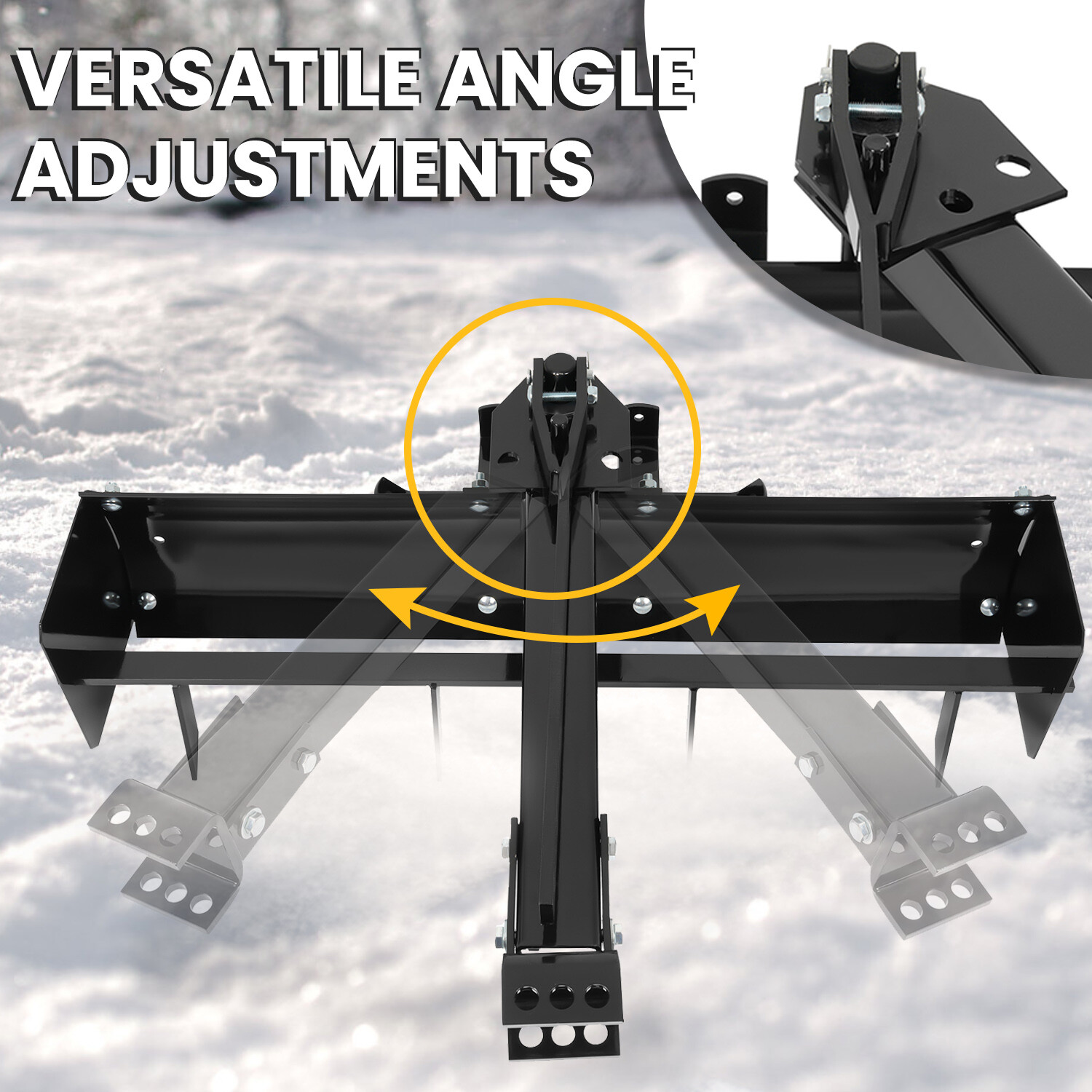 38" Adjustable Behind Steel Powder Coated Box Scraper W/Hardware For Tractor