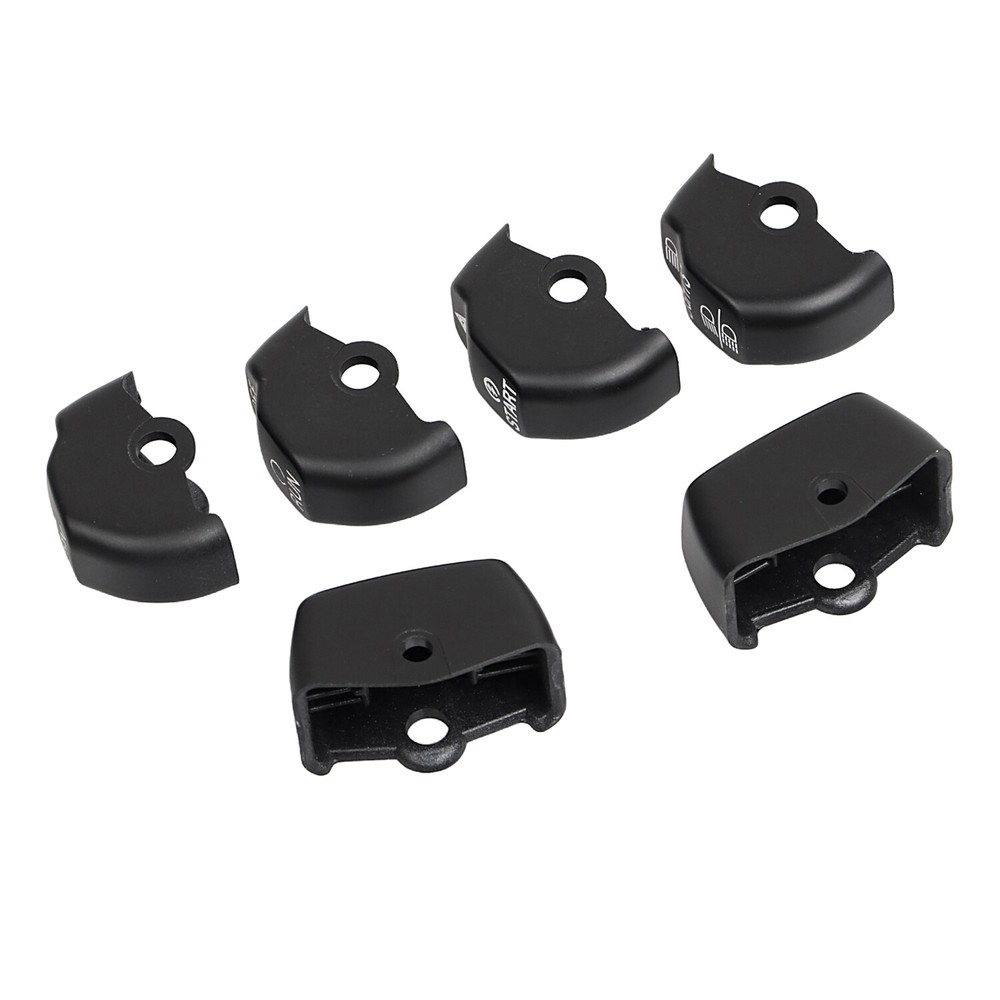 6pcs Hand Control Switch Housing Button Cap For Harley Softail Dyna Wide Glide