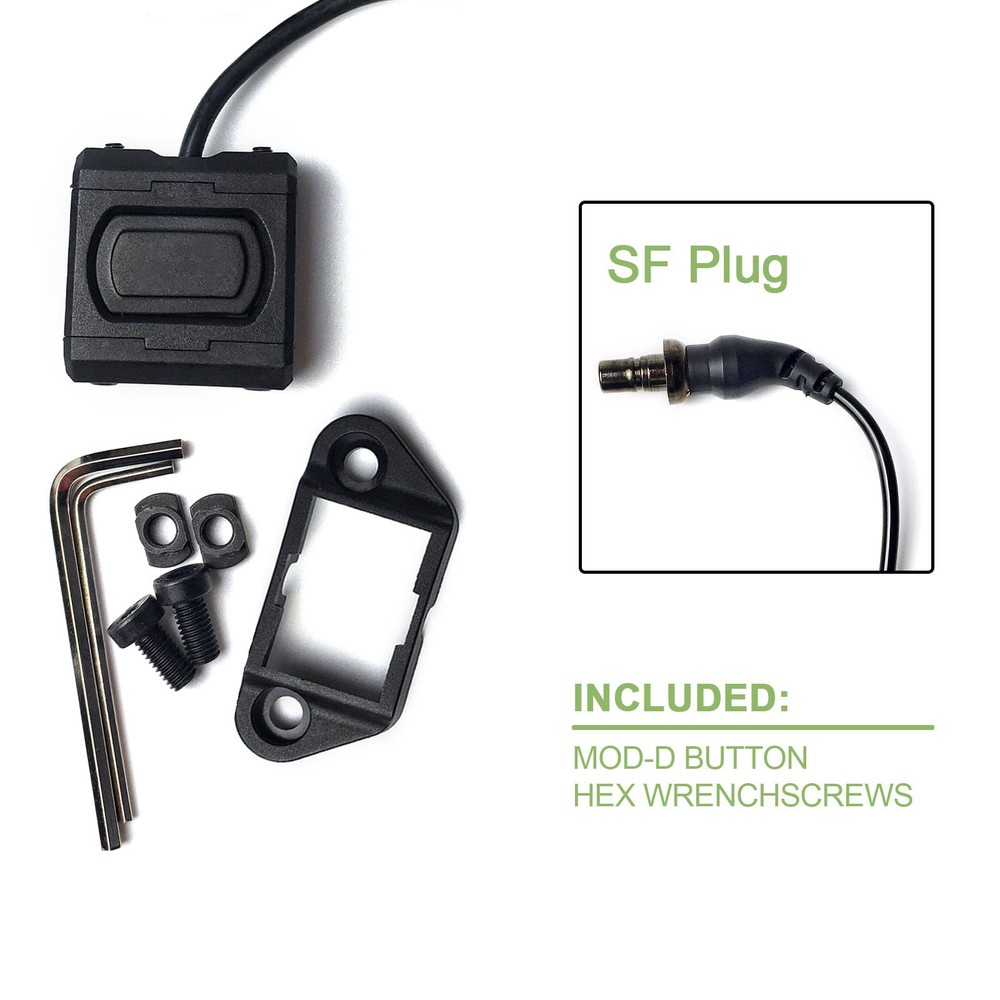 Tactical Mod Button Light Remote Switch For M300 M600 Fits Pic / Mlok Rail Mount