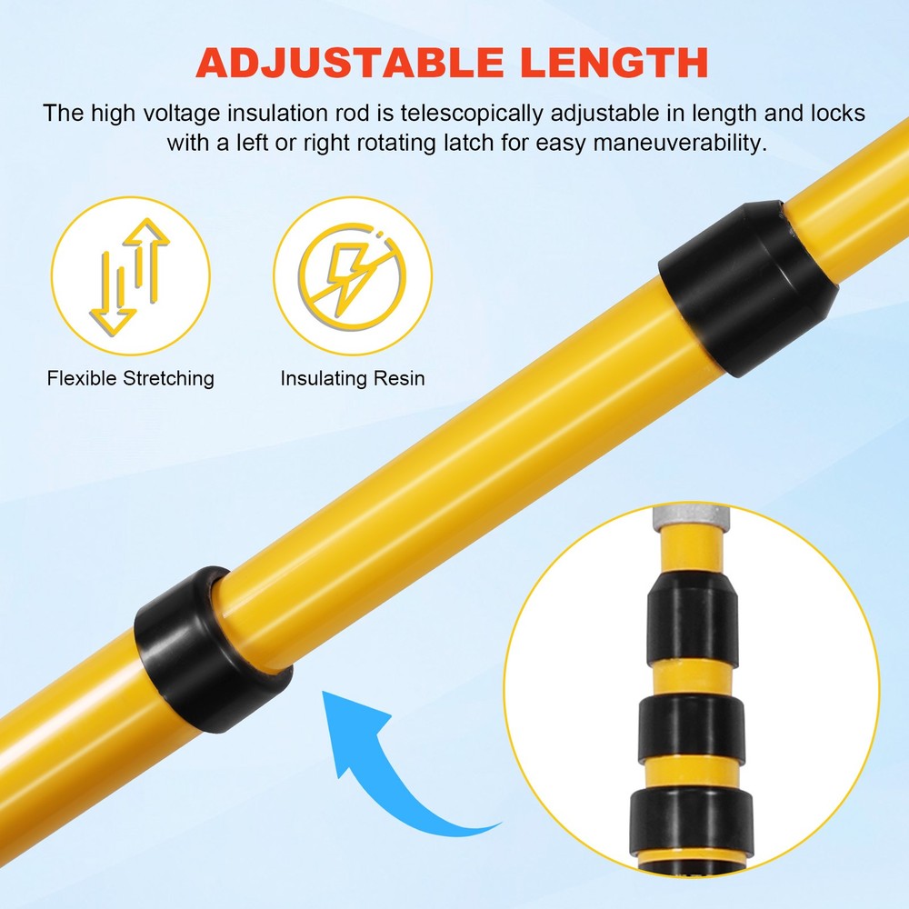220KV 6m 4 Sections Telescopic Operation Pull Rod Insulated Operation Rod