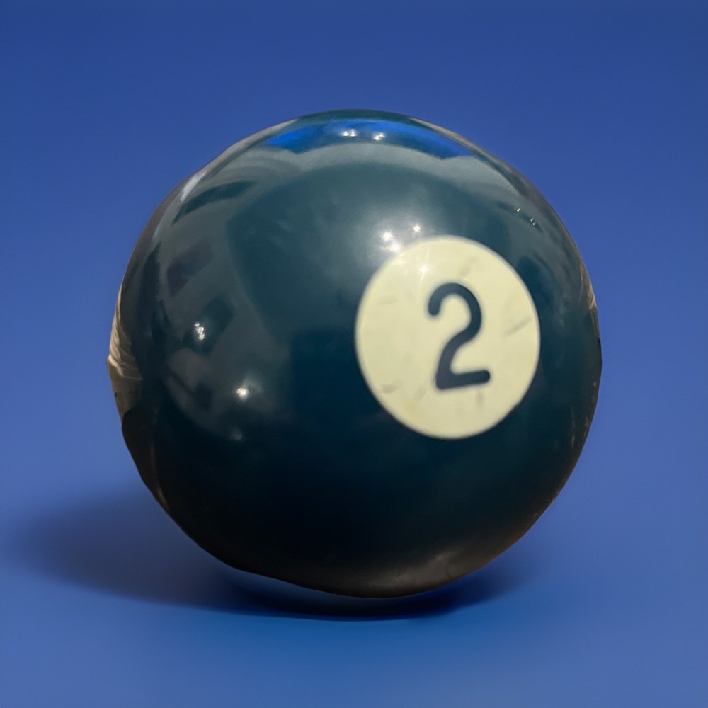 Vintage Solid Pool Ball Replacement 2 1/4 Inch Regulation Size Blue 2