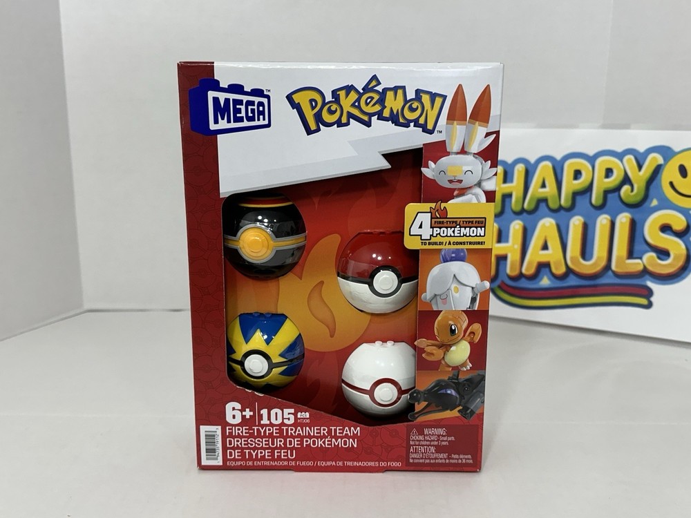 MEGA Pokemon Fire Type Trainer Team 105pcs Building Block New