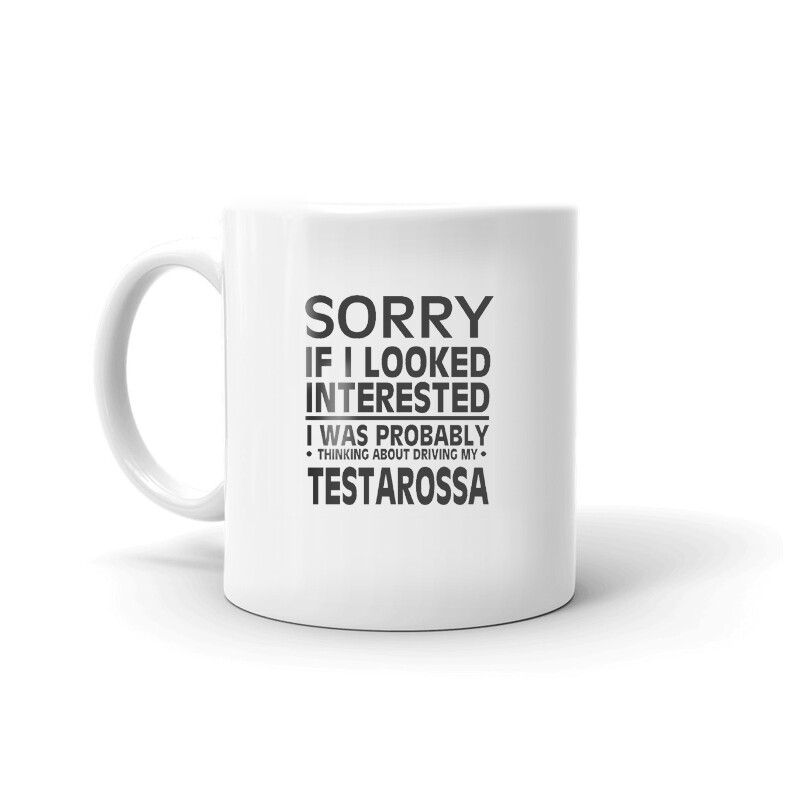 Thinking About Driving My Testarossa Tea Coffee Ceramic Mug Office Work Cup