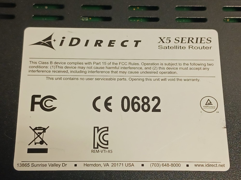 iDirect Evolution X5 Series Satellite Router E0000355-0008