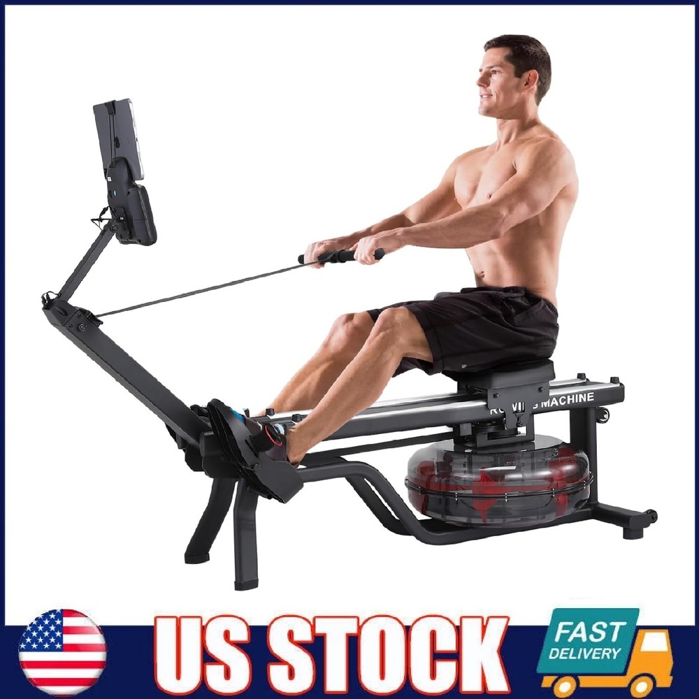 Water Rowing Machines ,380LBS Capacity Rower Machine ,Full Body Workout Training