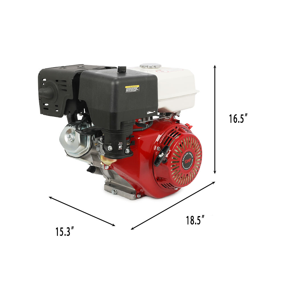 GX390 15HP Engine 1" Horizontal Shaft Recoil Start with Low Oil Shutdown New