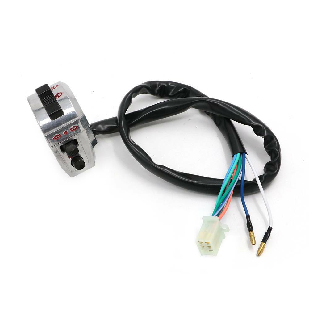 7/8" Motorcycle Chrome Handlebar Horn Turn Signal Light Switch Control Universal