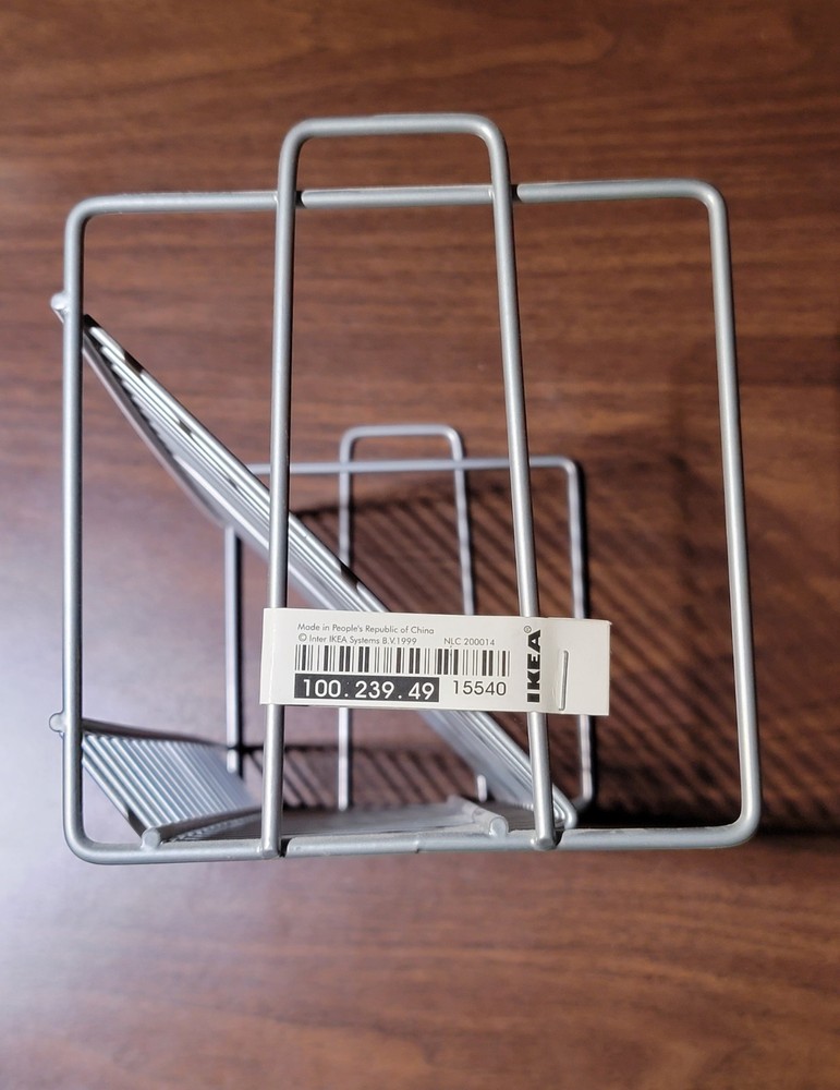 IKEA Vink Metal 20 CD Stackable Rack Holder Silver