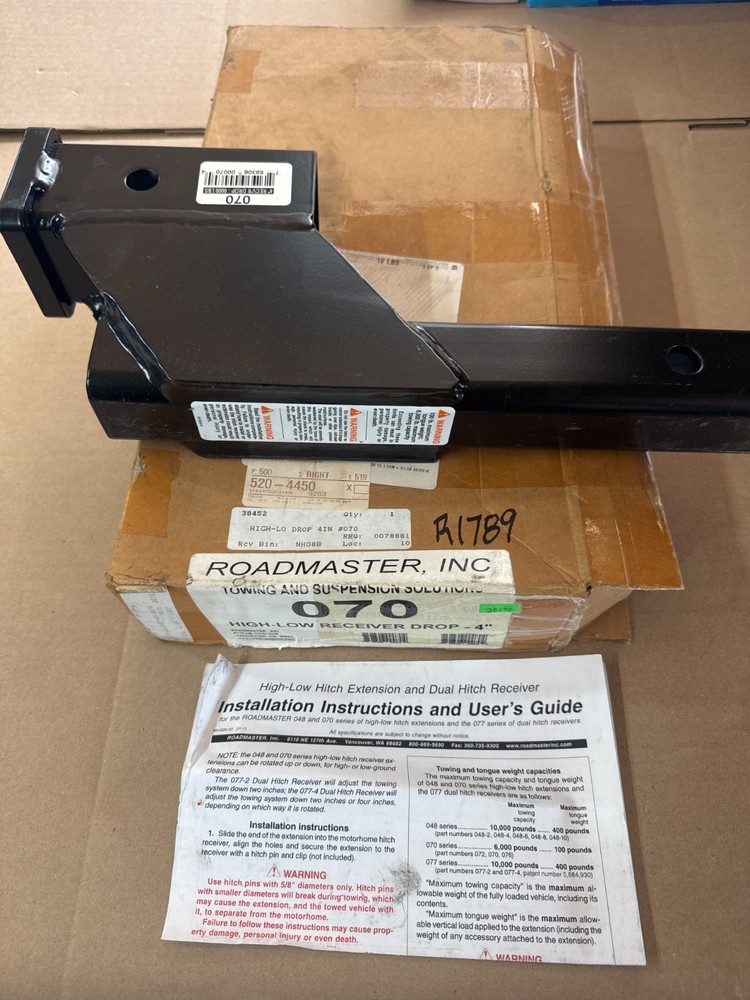 Roadmaster Inc 4' DROP BAR ONLY #070