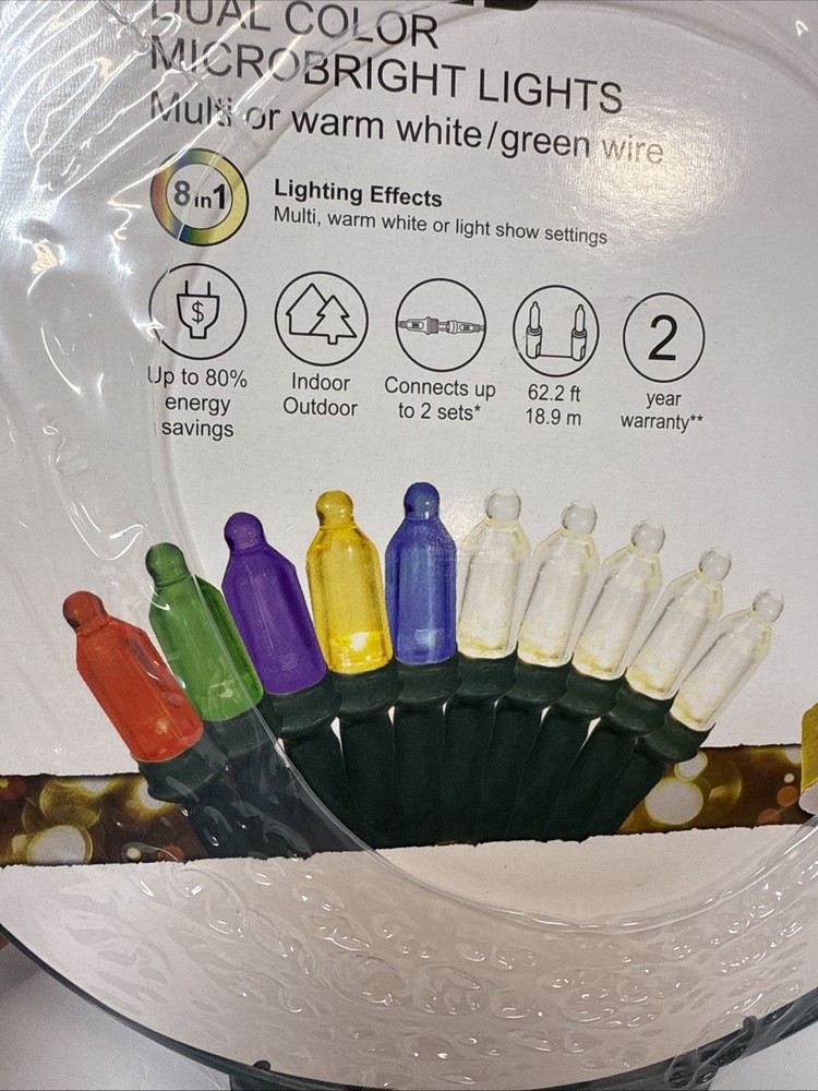 GE Color Choice 300 Ct 62.2-ft Multiffunction White/Multicolor LED String Lights
