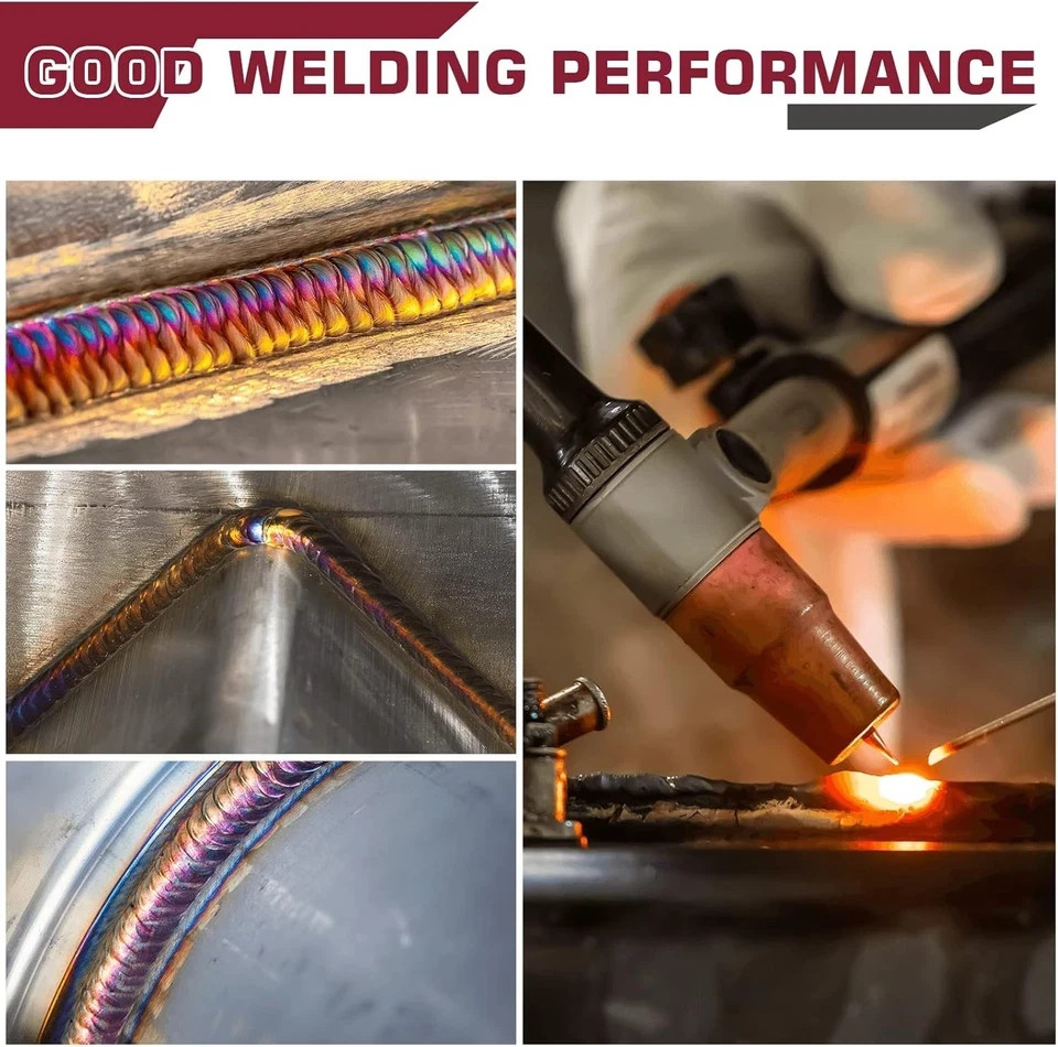 TIG Welding Tungsten Electrode 10-Pack 3/32"X 7"(Red, Wt20/Ewth-2)