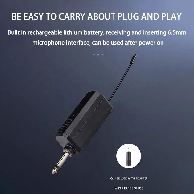 Wireless Microphone, Rechargeable Fixed Frequency Wireless Dual Microphone,Ha...