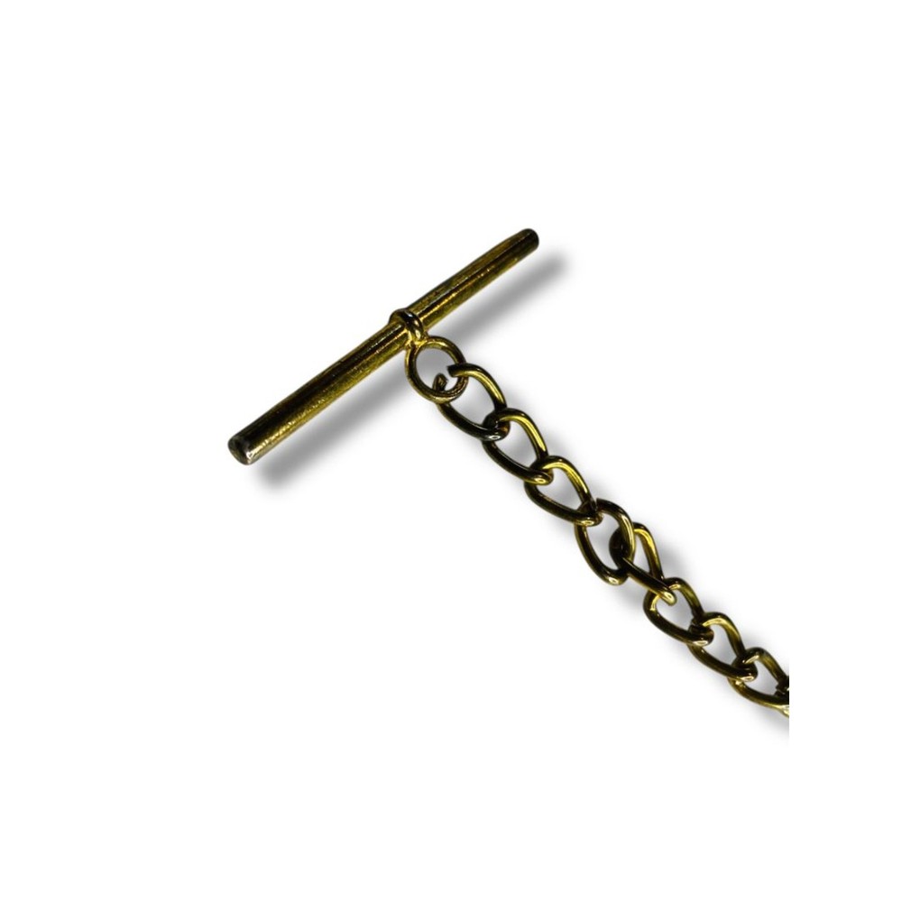 Vintage Toggle Button Chain 8" Goldtone
