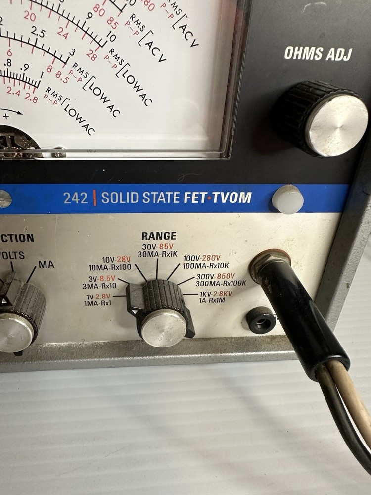 Vintage Eico 242 Solid State FET - TVOM Multimeter w/Probe UNTESTED For Parts