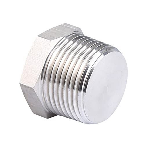 2" NPT Male Outer Hex Head Thread Plug Pipe Fitting, 304 Stainless 2"(1pcs)
