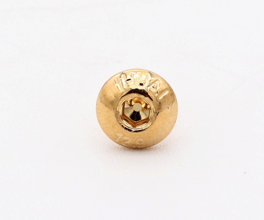 Grandfather Clock Weight Shell Open Hook Bottom Screw Set Brass Finish M5 Thread
