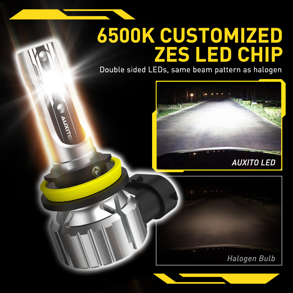 AUXITO H11 LED Headlight Kit Low Beam Bulbs Super Bright 6500K White 20000LM