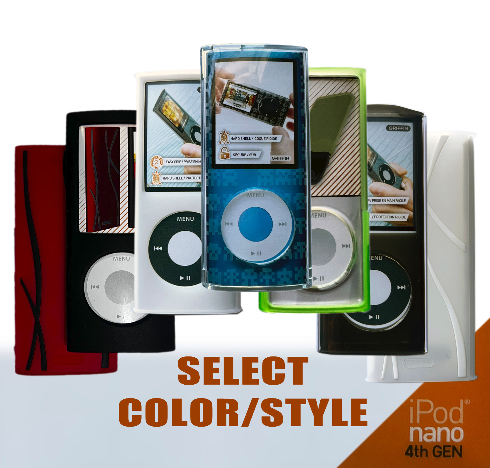 Protective Cover CLEAR HARD SHELL Tough Case for 4th GEN iPod Nano 4G 8GB 16GB