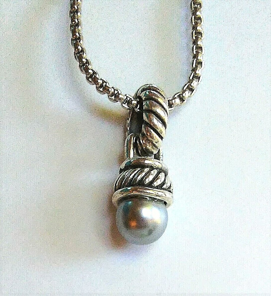 Grey Pearl Sterling Silver Set