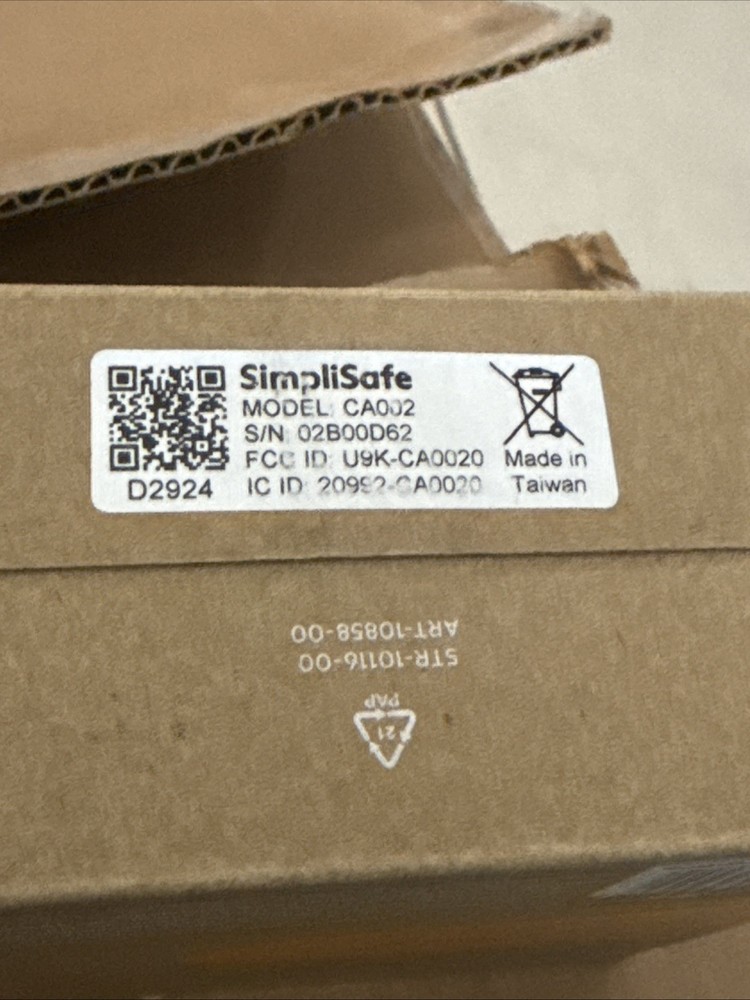 SimpliSafe Smoke & Carbon Monoxide Detector CA002 White