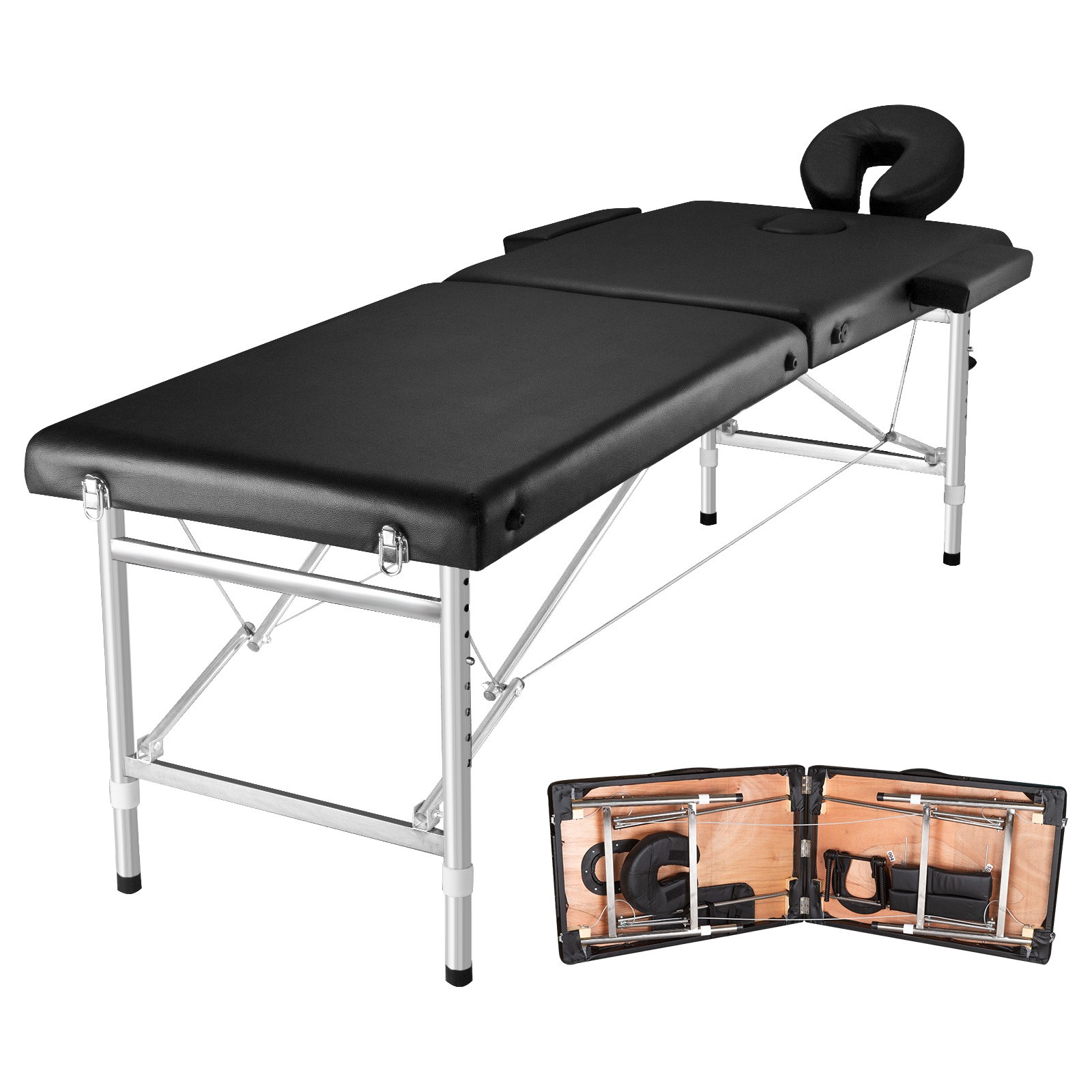 New Massage Table Massage Bed Spa Bed 84" Long Portable 2 folding W/ Carry Case