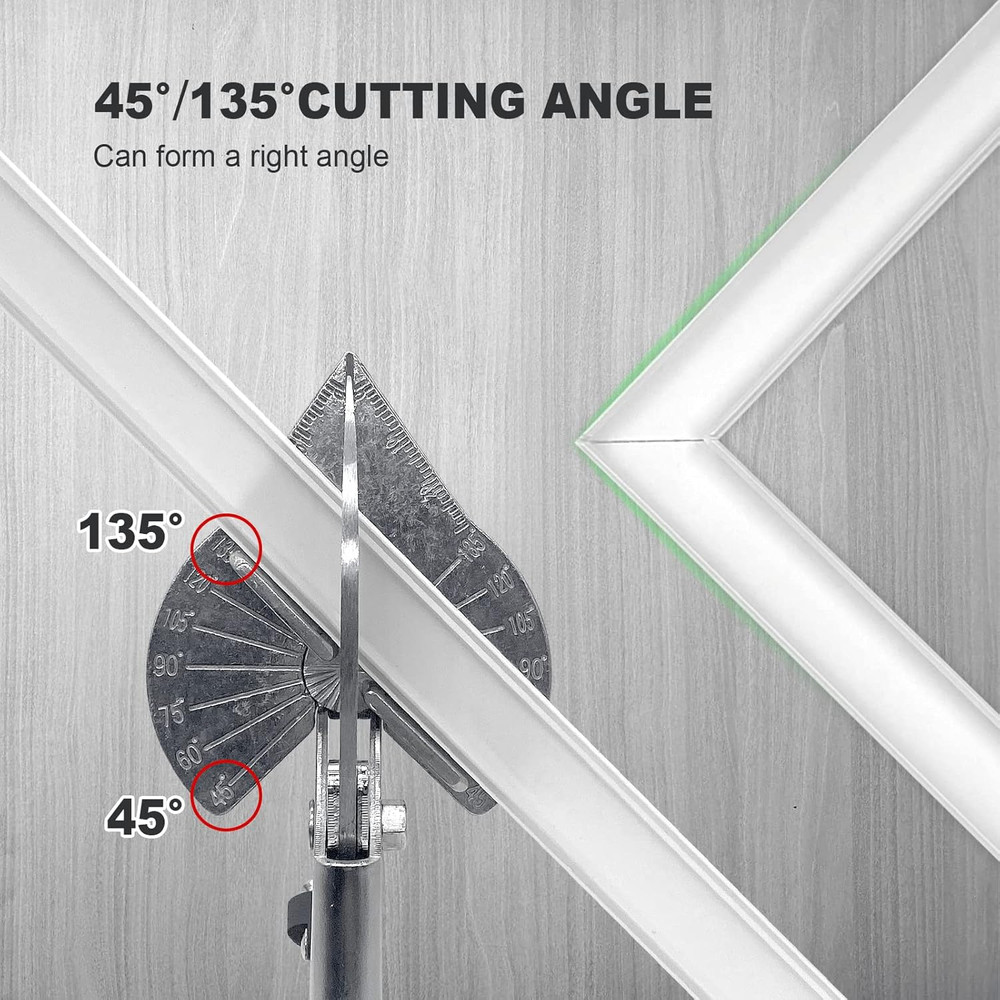 Miter Shears，Sharp Multi Angle Scissors, Adjustable From 45 ° to 135 ° Quarter R