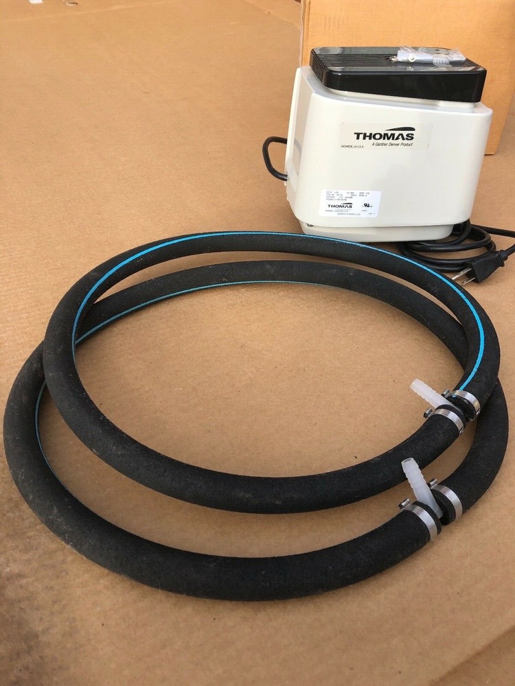 24VDC Thomas SOLAR Pond Aerator, Aeration PUMP 24 Volt DC, 2 CFM Flow!