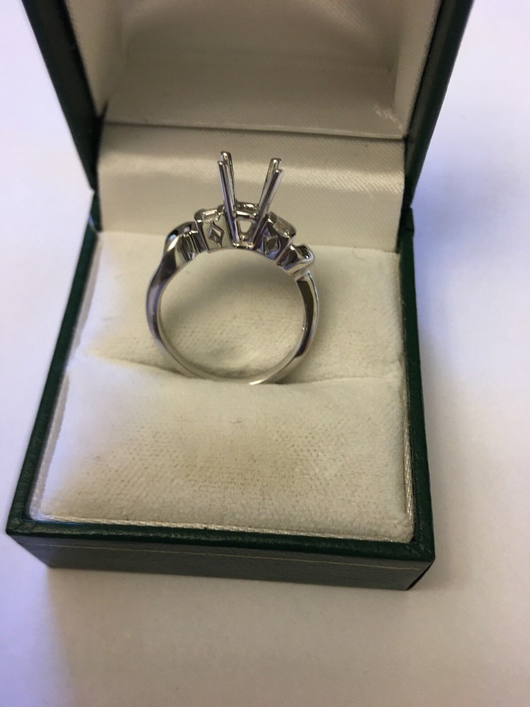 Solid 18k Gold And Diamond Engagement Ring Mounting