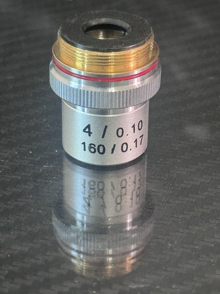 OLYMPUS MICROCOPE OBJECTIVE  4/0.10 160/0.17 MICROSCOPE