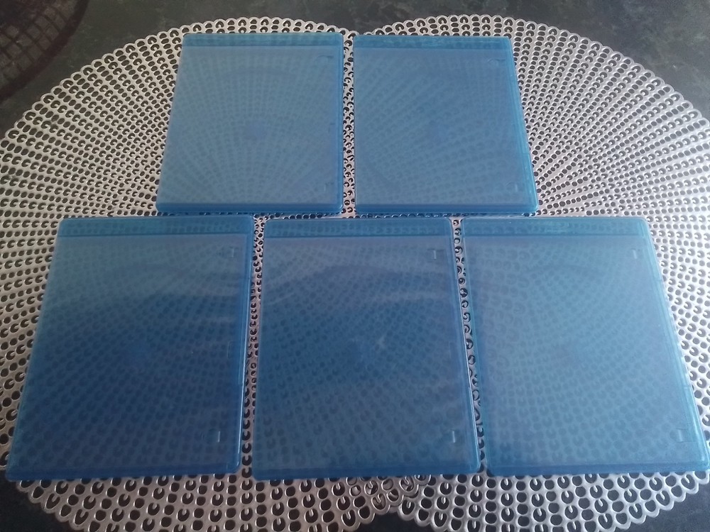 5- Blu-ray Ultra Slim Single Disc Replacement Cases no disc *please read*