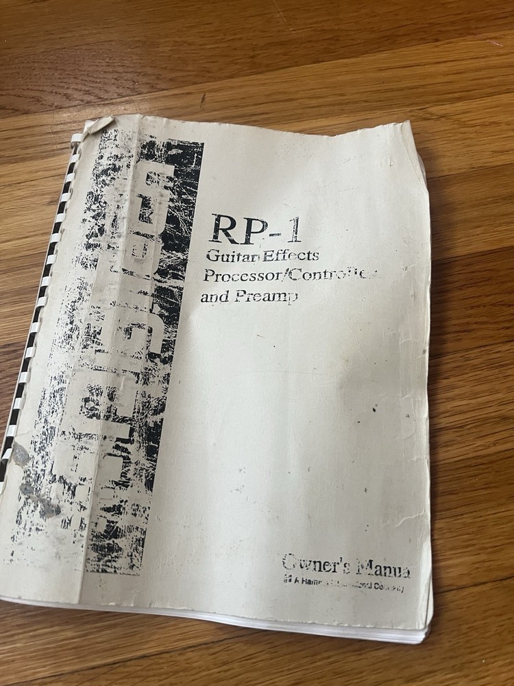 Digitech RP-1 Manual Book Only