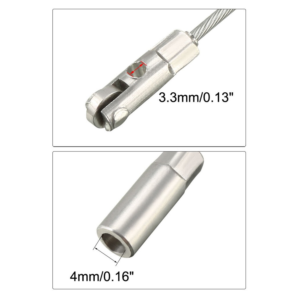 5PCS 117mm Fish Tape Leader Wire Cable Puller with Roller for 4mm Wire Puller