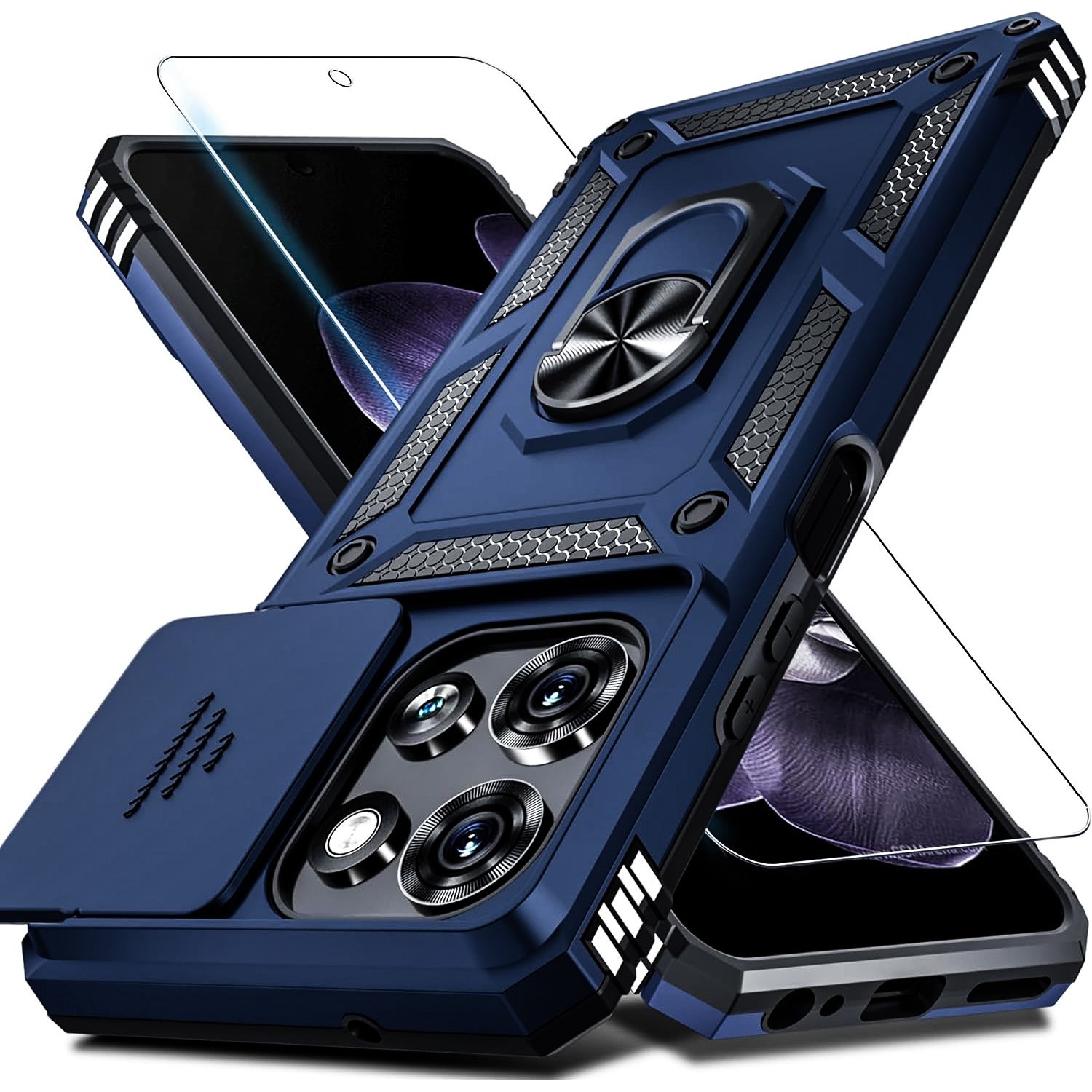 For Motorola Moto G 2025 Case Shockproof Phone Lens Cover + Tempered Glass