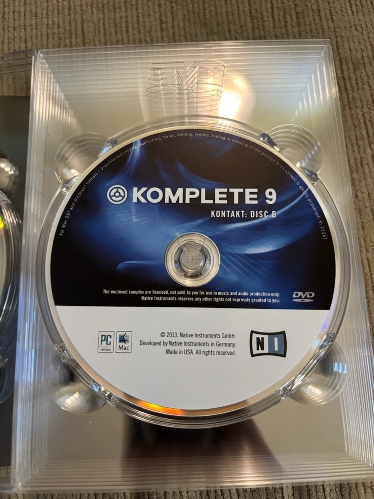 Komplete 9 Native Instruments & Effects Collection 12 Discs No Serial Number