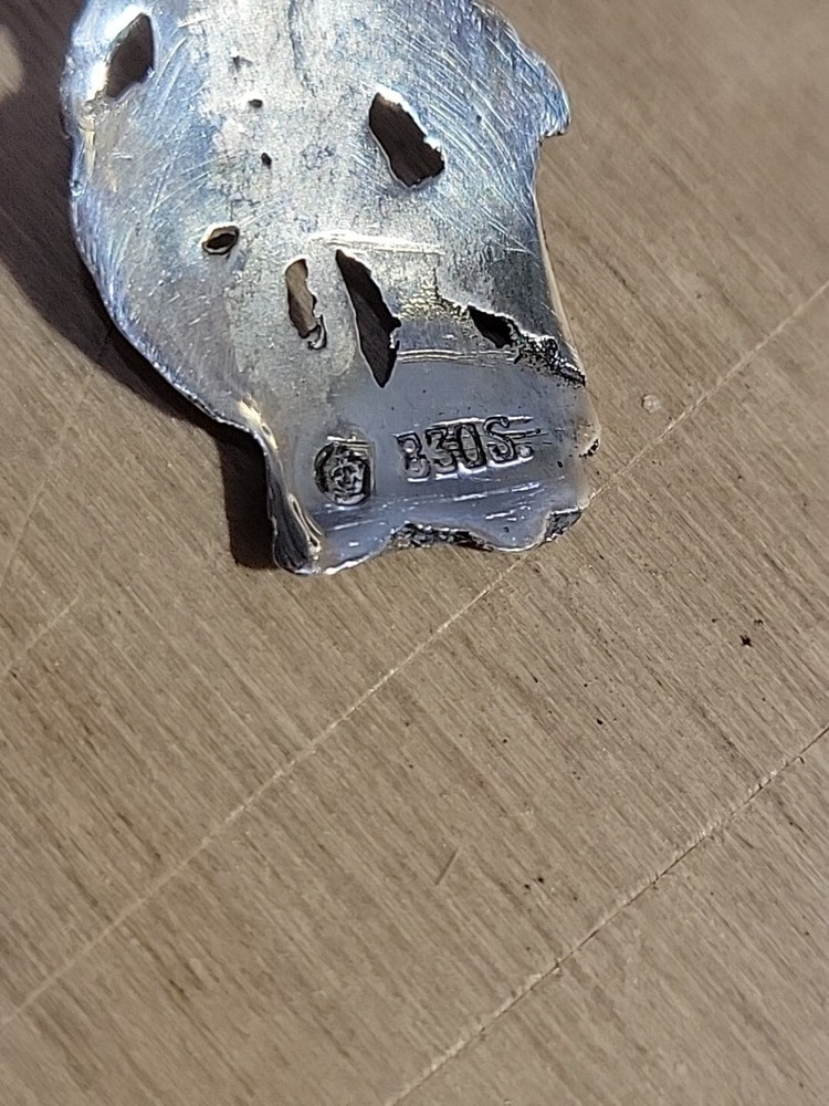 Antique Silver Spaghettis Clipper, .835 Silver