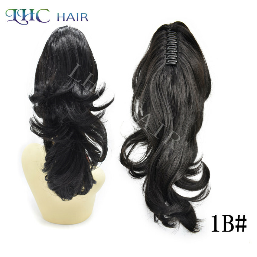 Real Thick Clip In Pony Tail Hair Extensions Claw Clip On Ponytail As Human US
