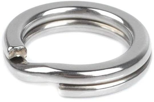 30 Pcs Stainless Steel Split Ring Super Strong Hyper Flat Wire Hook Connector