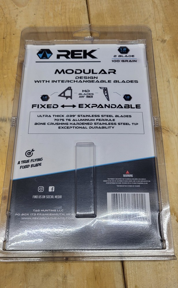 REK 2 Blade Fixed Broadhead 100 Grain 3 Pack