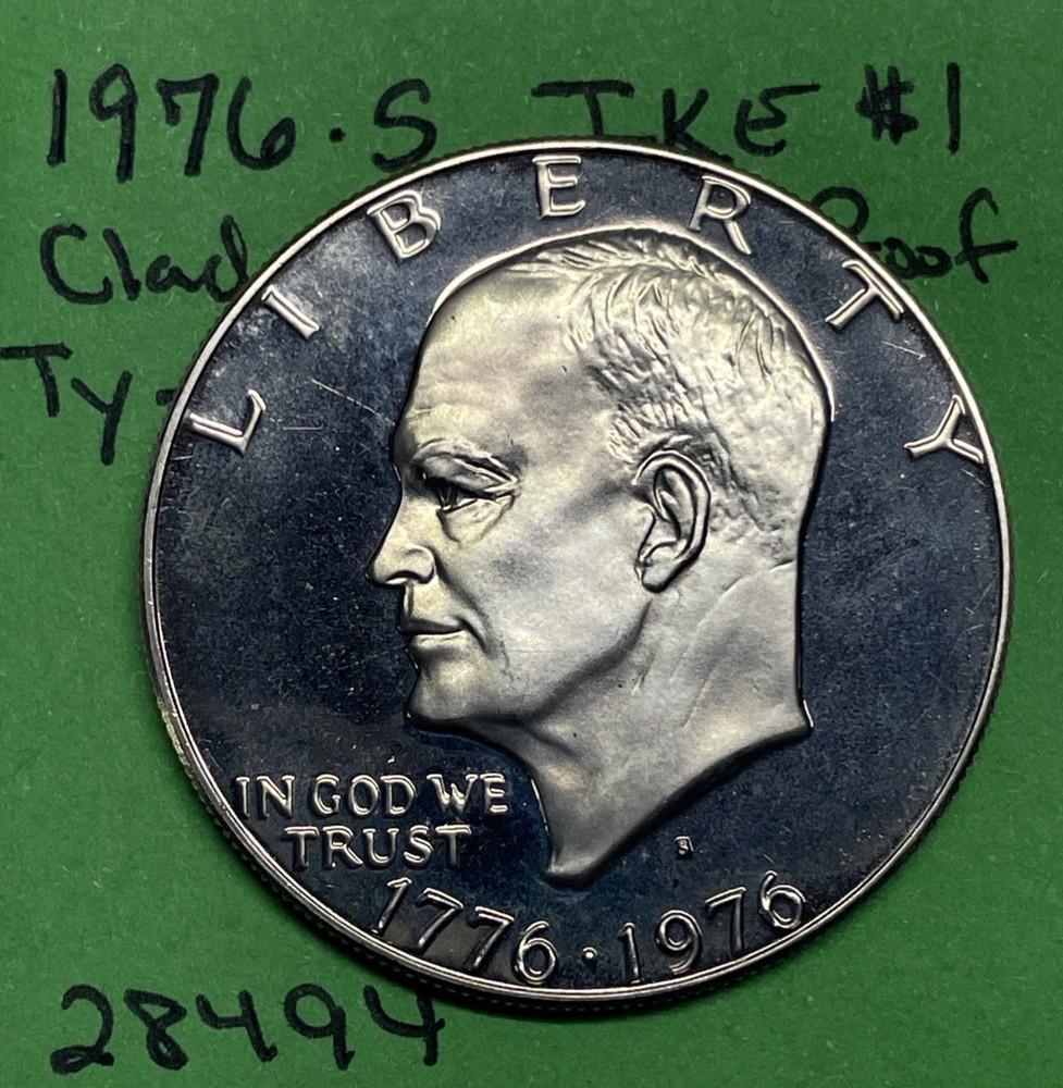 1976 S Eisenhower / Ike Dollar $1 Gem DCam Proof CN-Clad Type 1